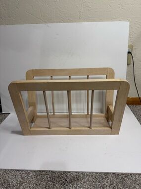 Mid-Century Style Beech Wood Magazine Rack